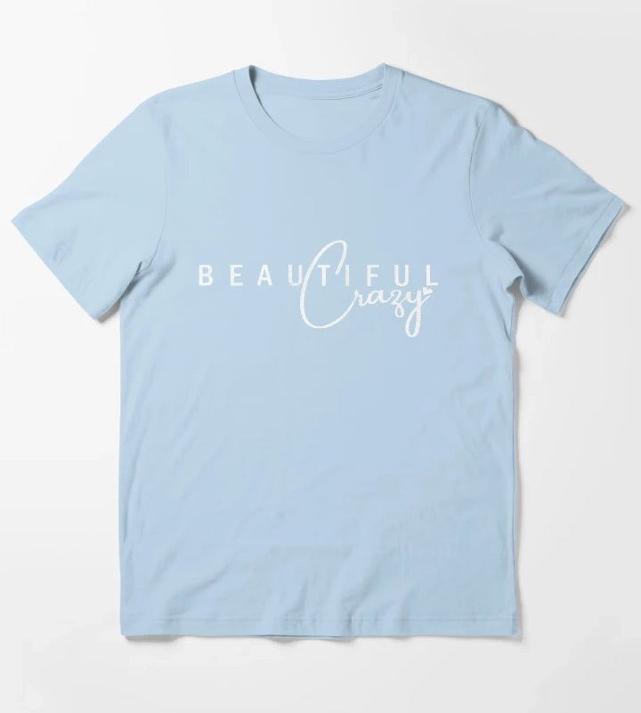 Beautiful Crazy Country Girl Country Song Beautiful Crazy Rodeo Cowgirl Country Music T-Shirt Sky Blue
