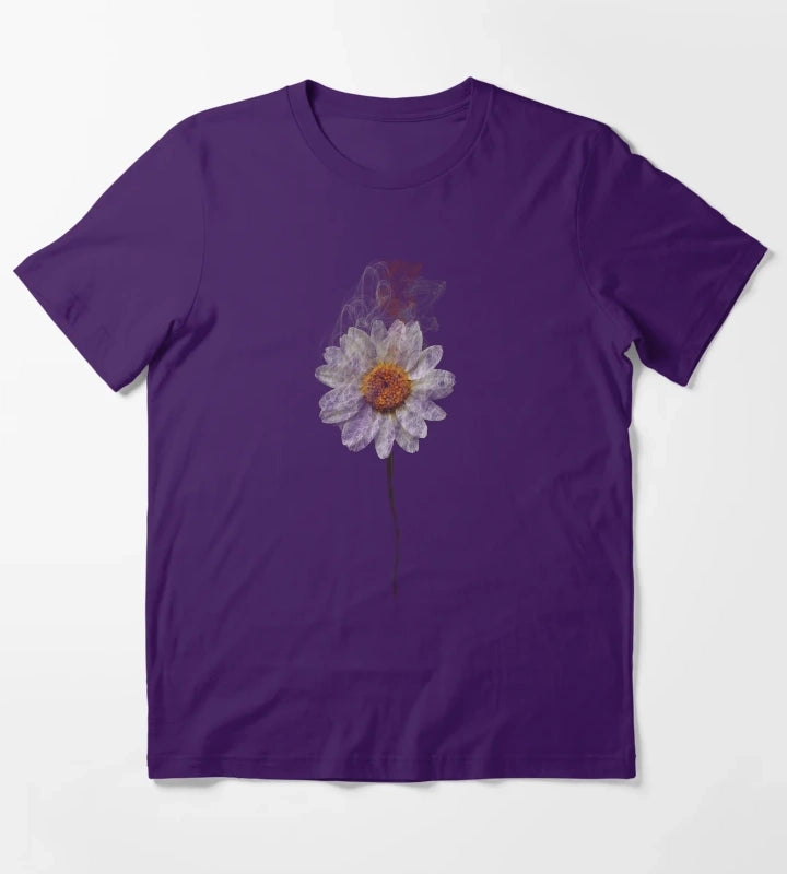 Beautiful white daisy art T-Shirt Purple
