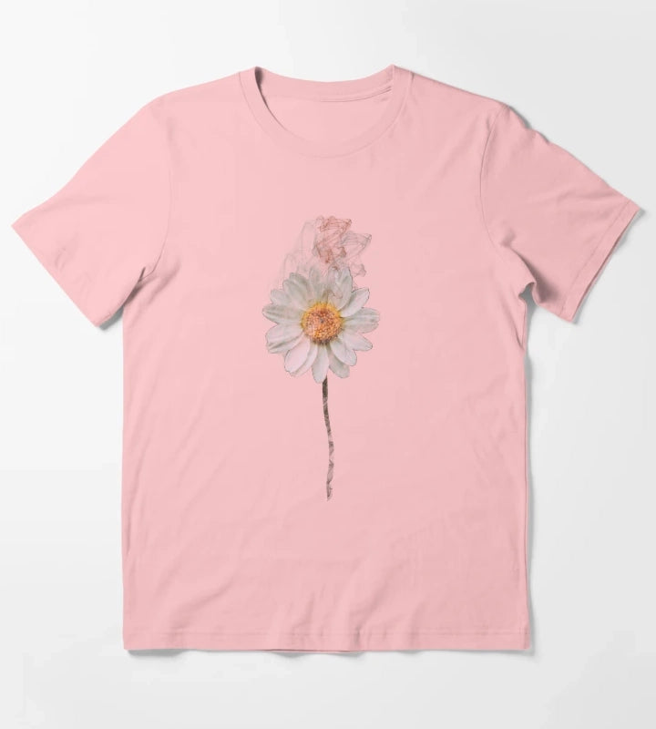 Beautiful white daisy art T-Shirt Dark Grey