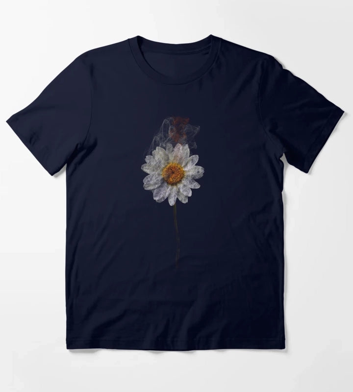 Beautiful white daisy art T-Shirt Navy