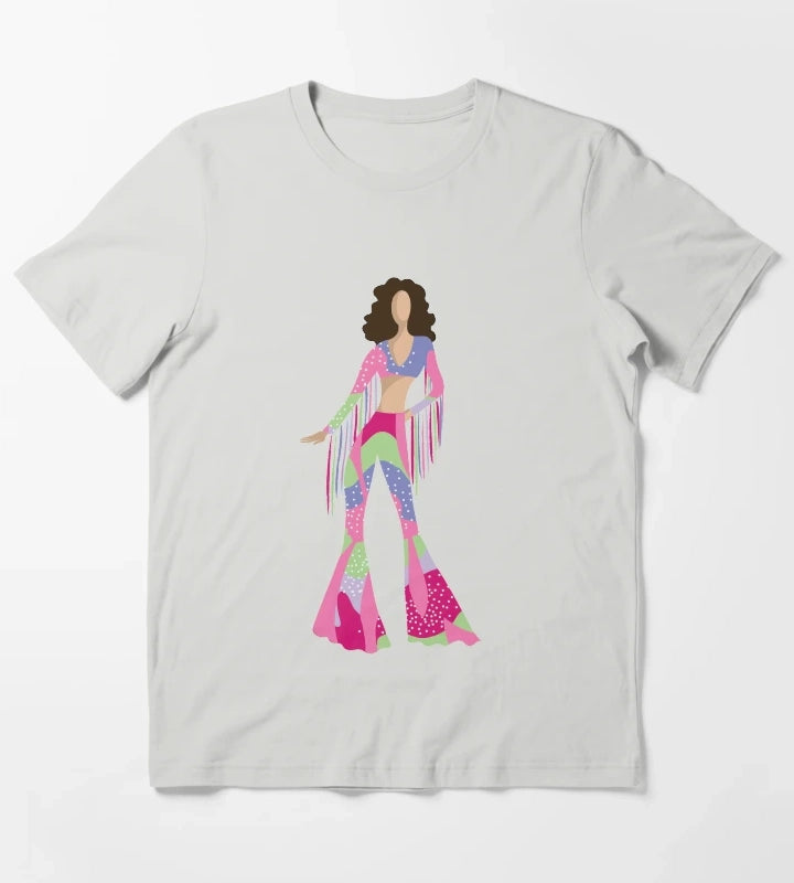 Bellbottom Diva T-Shirt Light Grey