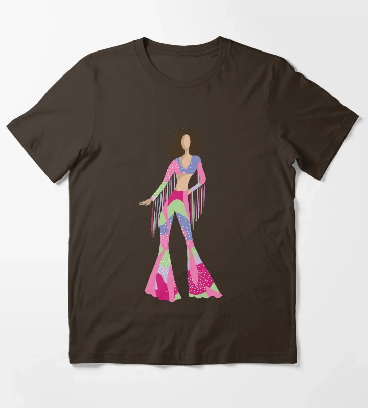 Bellbottom Diva T-Shirt Brown