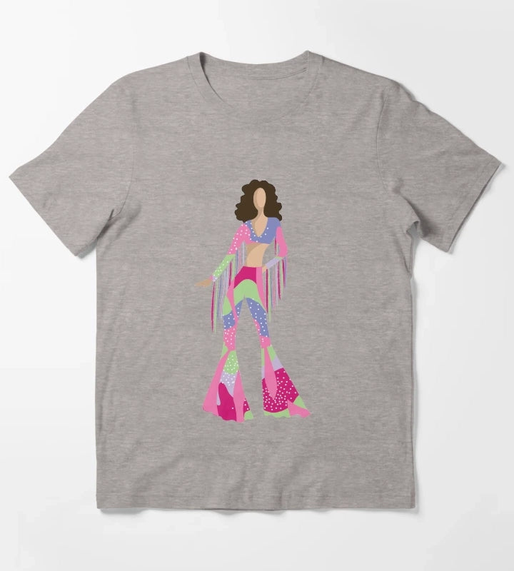 Bellbottom Diva T-Shirt Heather Grey