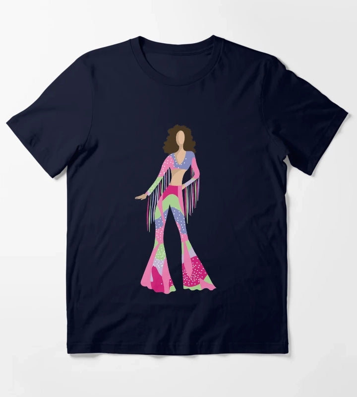 Bellbottom Diva T-Shirt Navy