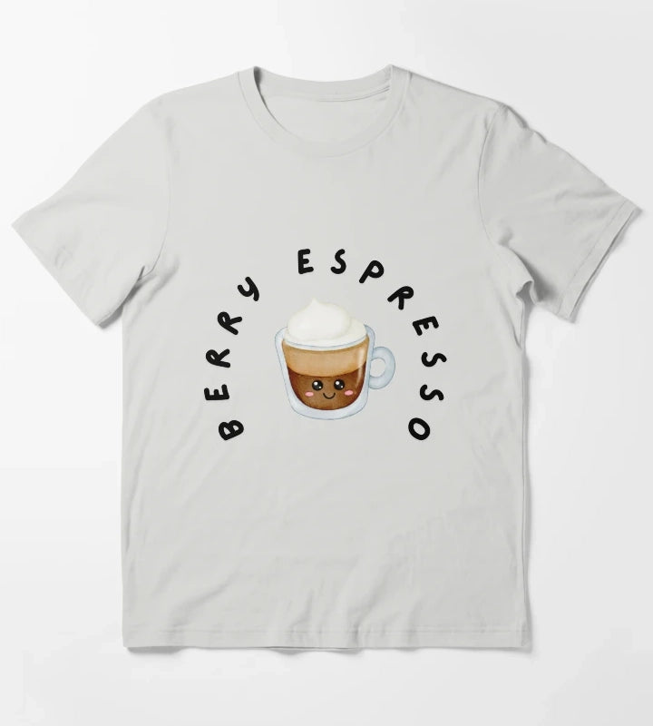 Berry Espresso T-Shirt Light Grey