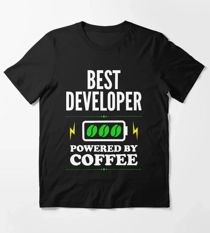 Best Developer Powered By Coffee for Developer T-Shirt