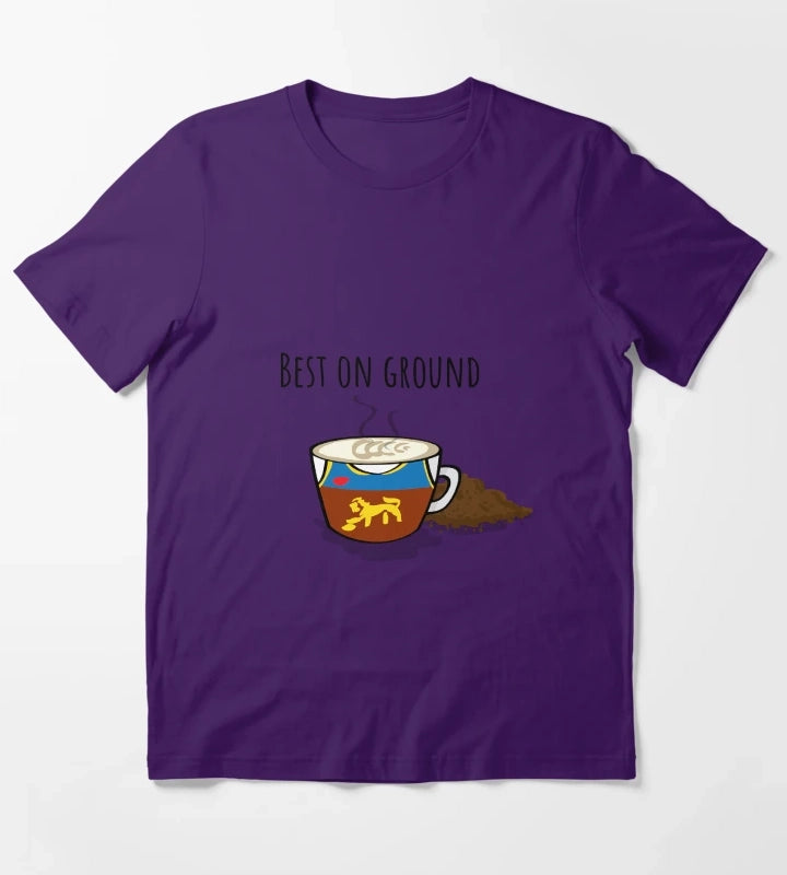 Best On Ground AFL Coffee Pun T-Shirt Purple