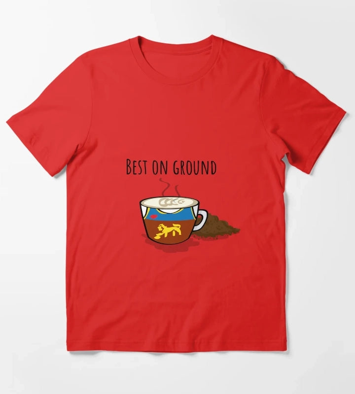 Best On Ground AFL Coffee Pun T-Shirt Red