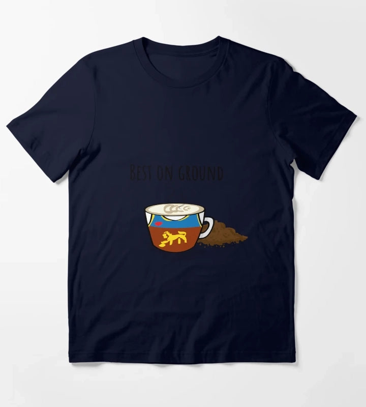 Best On Ground AFL Coffee Pun T-Shirt Navy