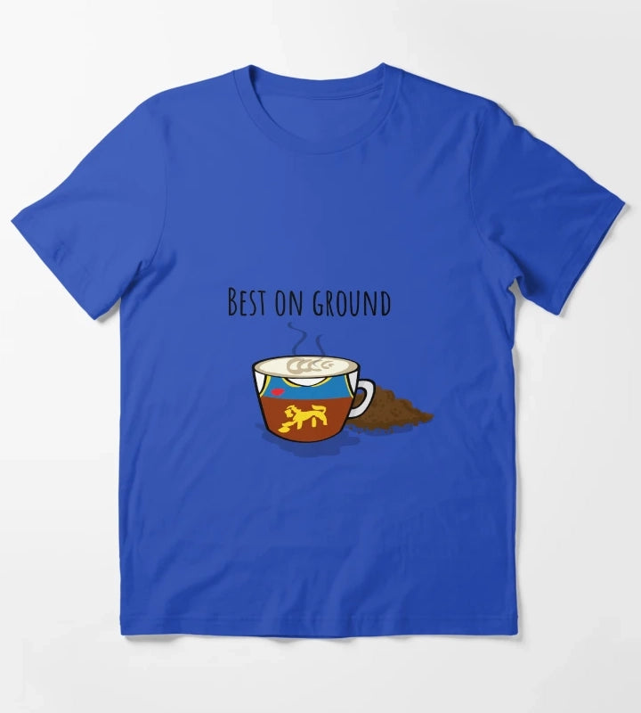 Best On Ground AFL Coffee Pun T-Shirt Blue