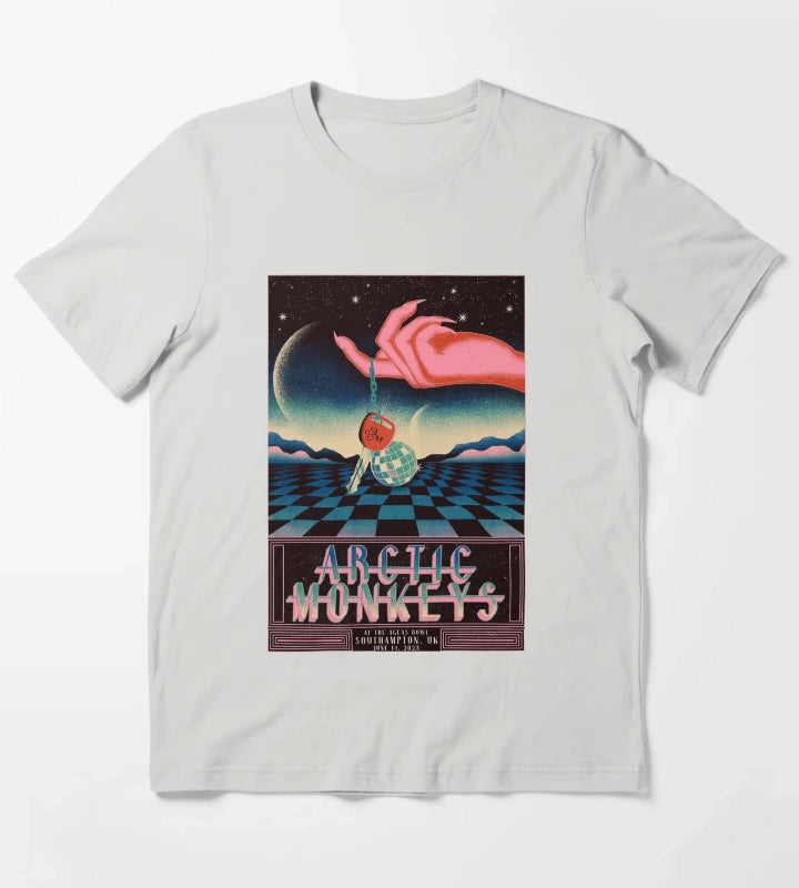 Best Tour Poster T-Shirt Light Grey