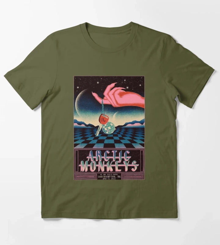 Best Tour Poster T-Shirt Olive Green