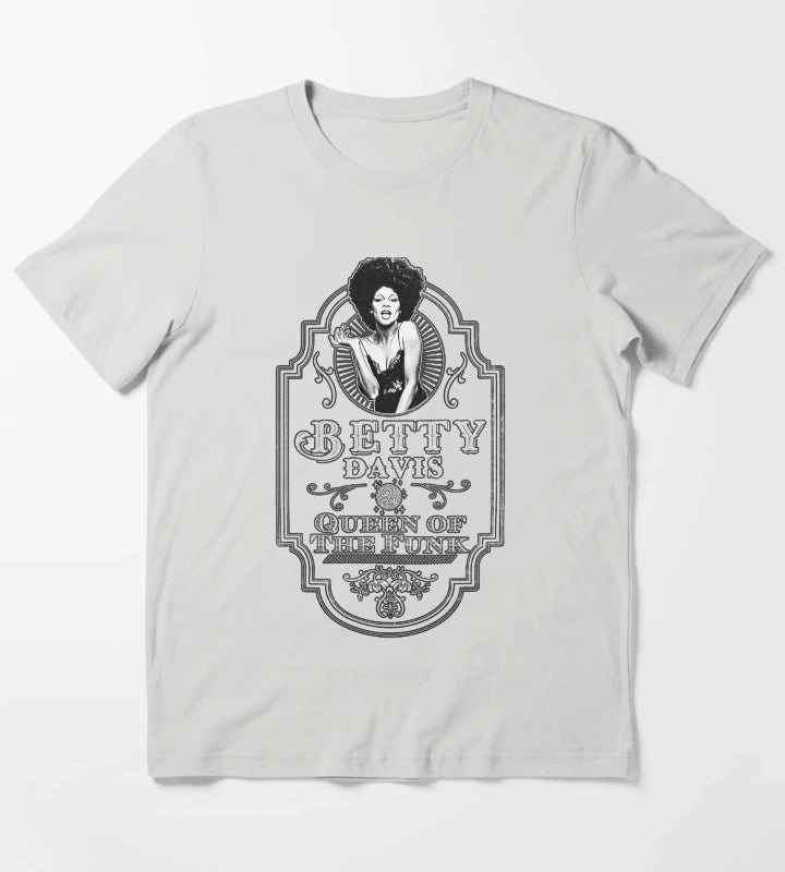 Betty Davis Queen Of The Funk Tribute T-Shirt Light Grey