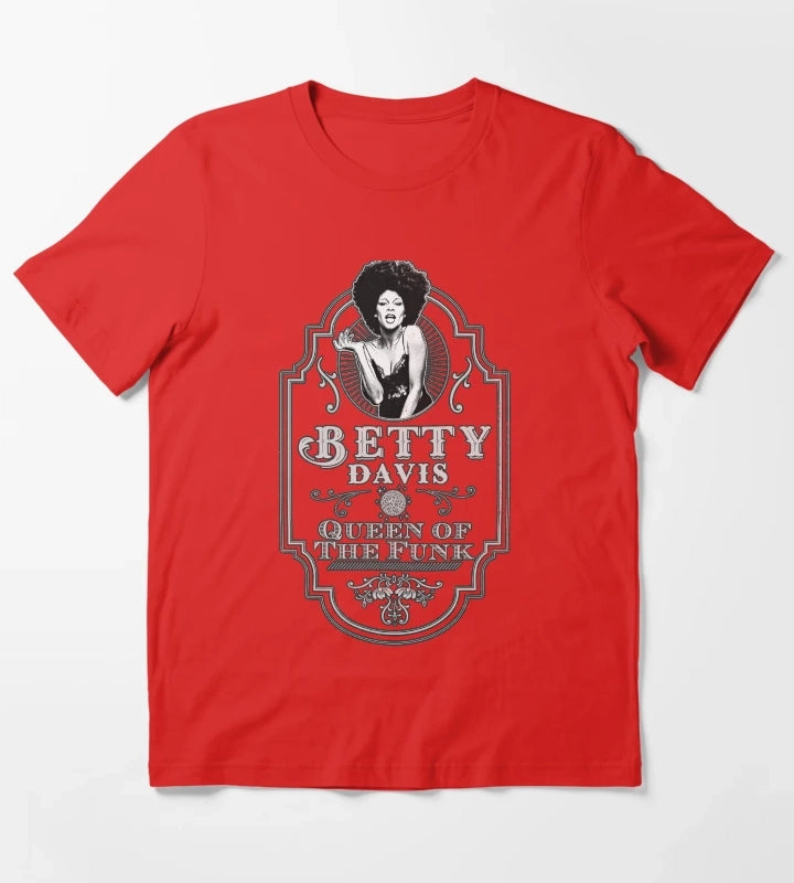 Betty Davis Queen Of The Funk Tribute T-Shirt Red