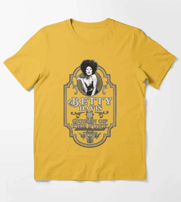 Betty Davis Queen Of The Funk Tribute T-Shirt Yellow