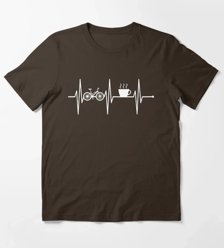 Bicycling Shirt Coffee Lover Cycling Biking Funny Biker T-Shirt Brown
