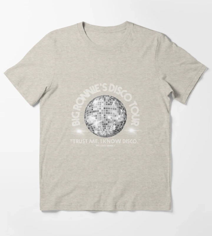 Big Ronnies Disco Tour No Free Drinks T-Shirt Cream