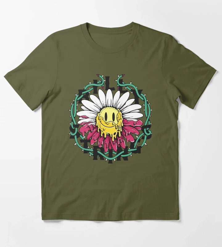 Billy Strings RED DAISY WINTER 20212022 T-Shirt Olive Green