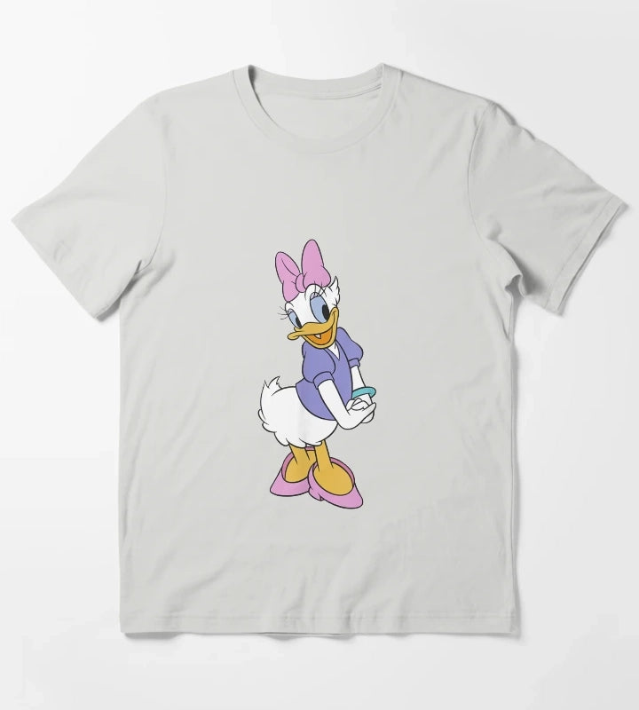 Birthday Gift Mickey And Friends Daisy Duck Traditional Portrait Cute Awesome For Movie Fans T-Shirt Light Grey