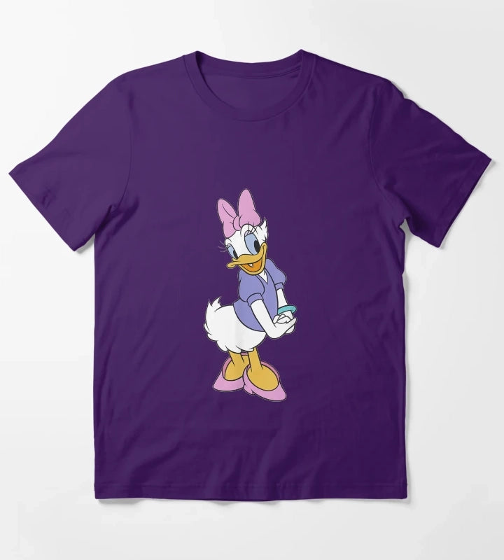 Birthday Gift Mickey And Friends Daisy Duck Traditional Portrait Cute Awesome For Movie Fans T-Shirt Purple