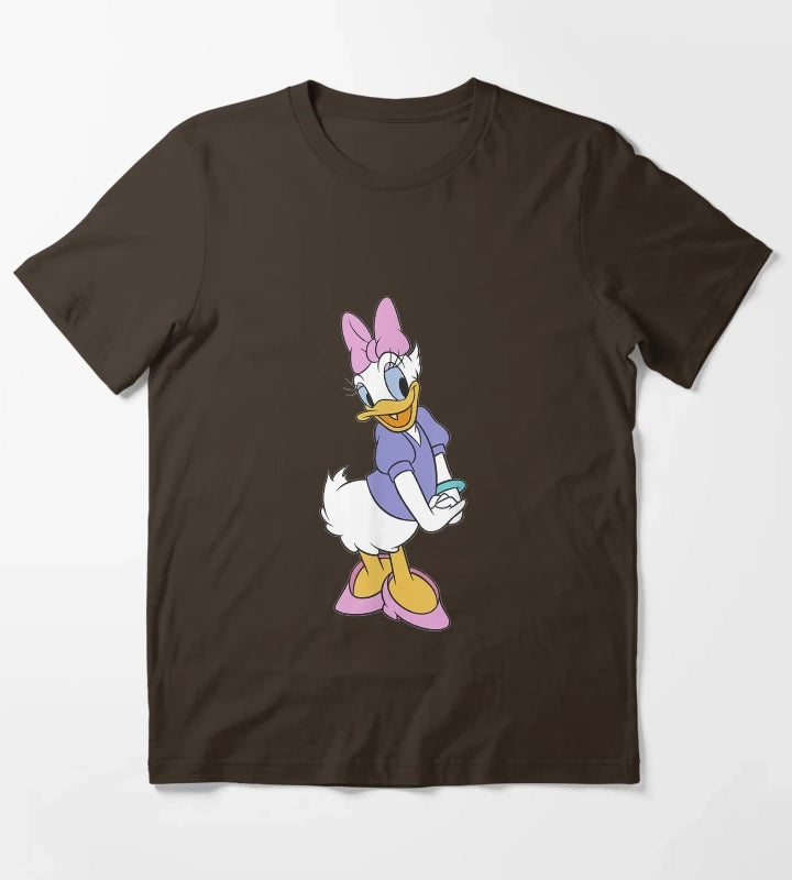 Birthday Gift Mickey And Friends Daisy Duck Traditional Portrait Cute Awesome For Movie Fans T-Shirt Brown