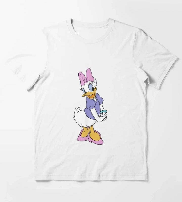 Birthday Gift Mickey And Friends Daisy Duck Traditional Portrait Cute Awesome For Movie Fans T-Shirt White