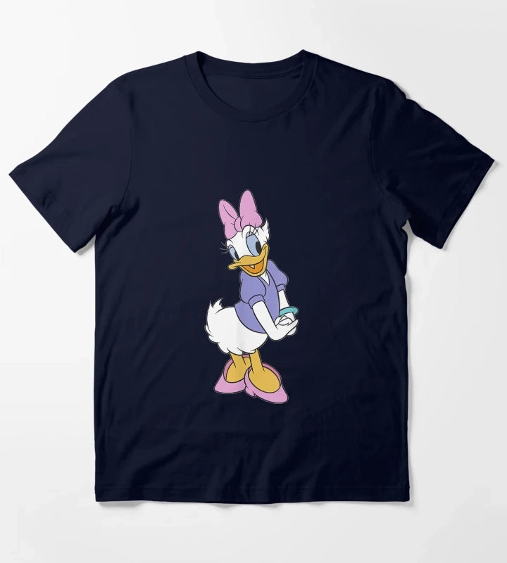 Birthday Gift Mickey And Friends Daisy Duck Traditional Portrait Cute Awesome For Movie Fans T-Shirt Navy
