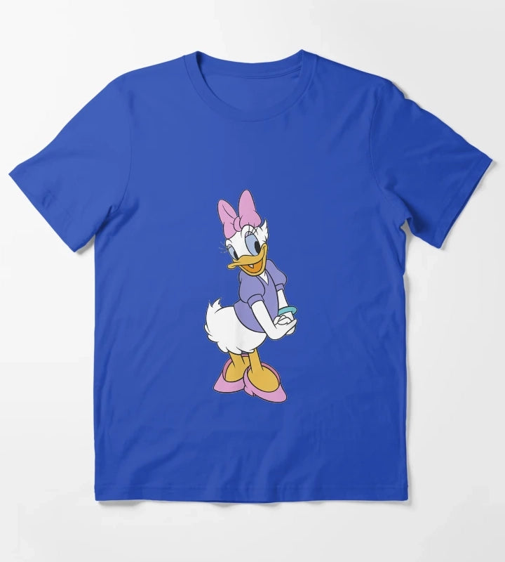 Birthday Gift Mickey And Friends Daisy Duck Traditional Portrait Cute Awesome For Movie Fans T-Shirt Blue