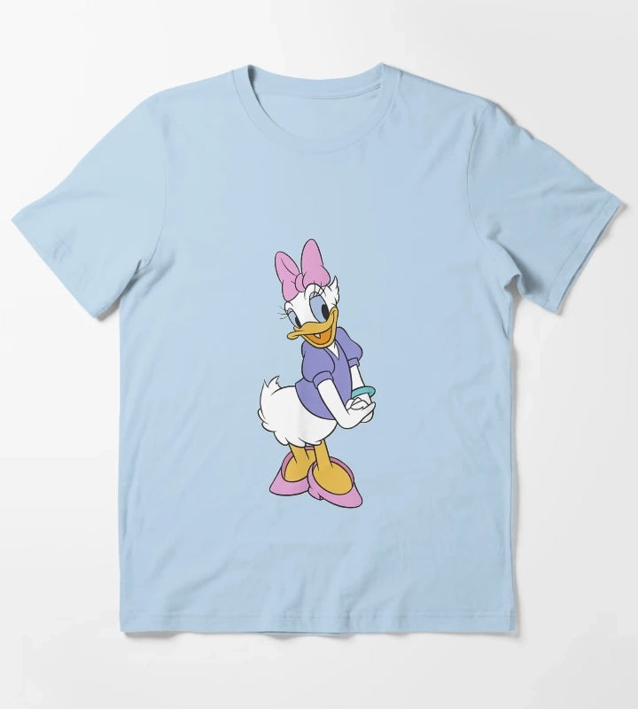Birthday Gift Mickey And Friends Daisy Duck Traditional Portrait Cute Awesome For Movie Fans T-Shirt Sky Blue