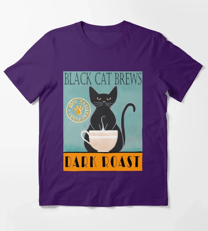 Black Cat Brews T-Shirt Purple