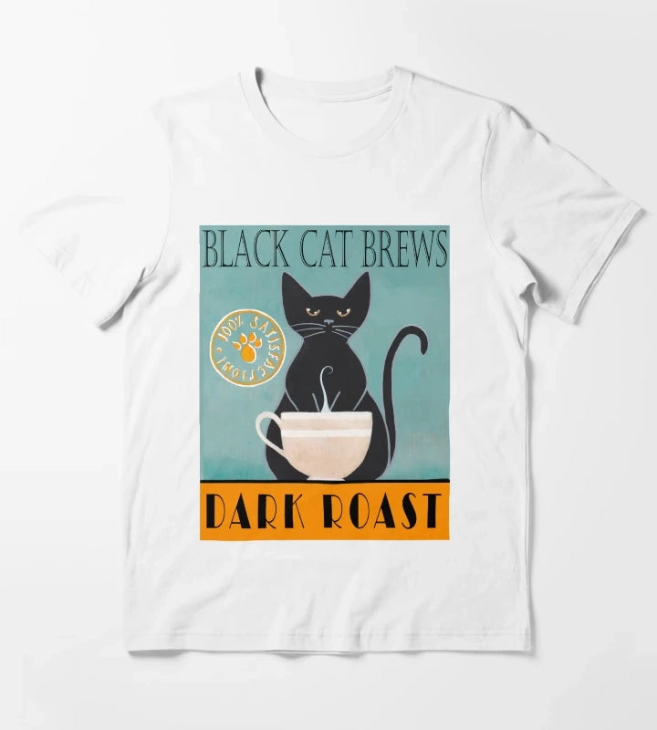 Black Cat Brews T-Shirt White