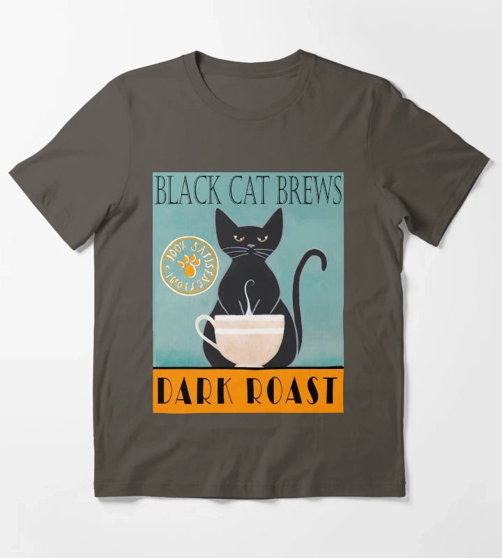 Black Cat Brews T-Shirt Dark Grey