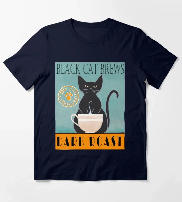 Black Cat Brews T-Shirt Navy