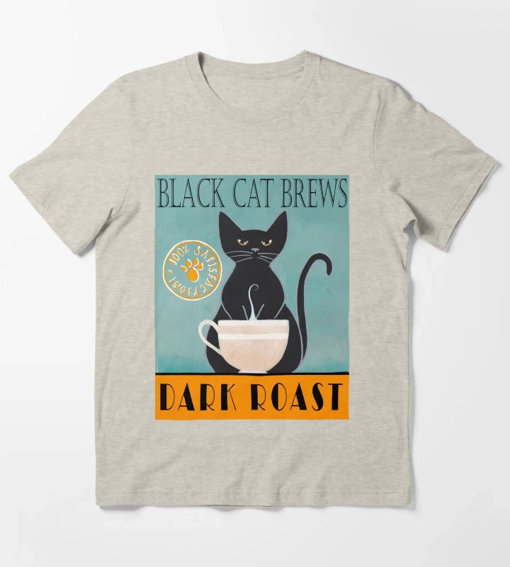 Black Cat Brews T-Shirt Cream