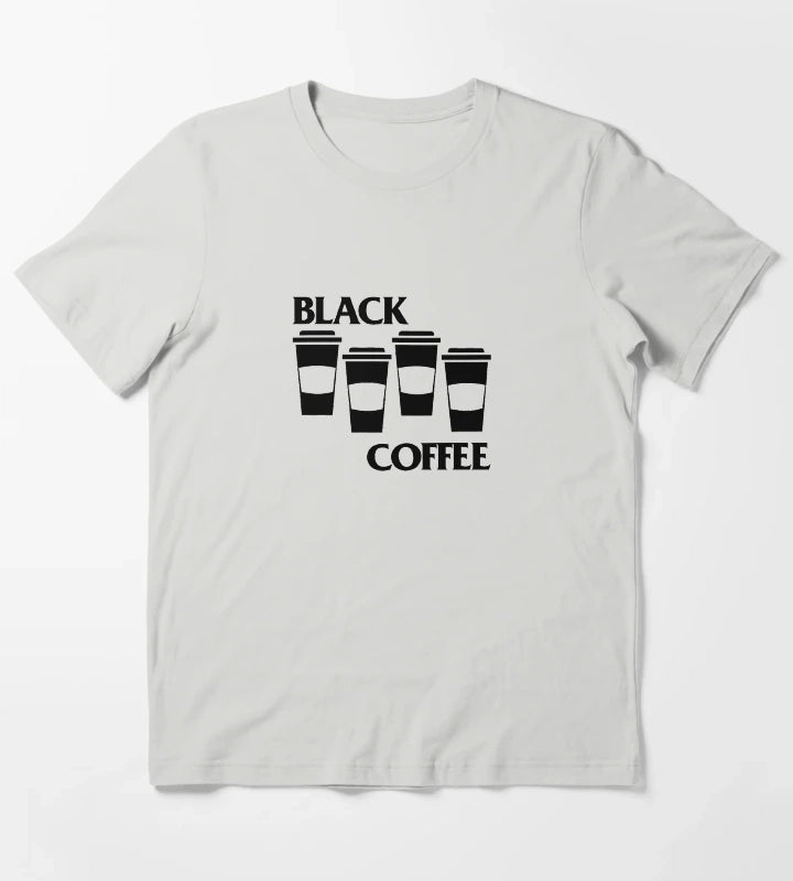 Black Coffee Black Flag parody T-Shirt Light Grey