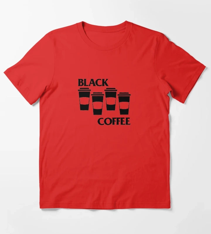 Black Coffee Black Flag parody T-Shirt Red