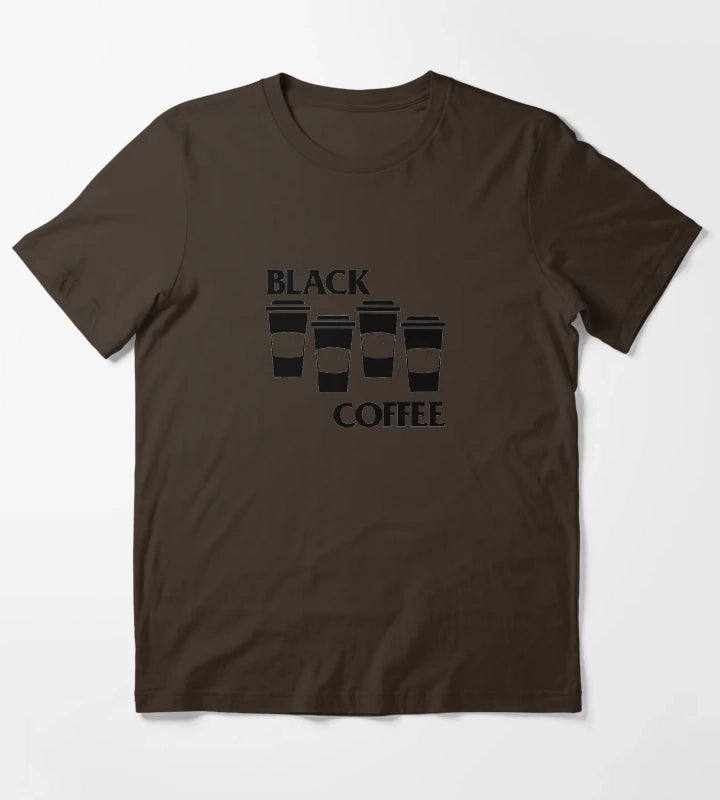 Black Coffee Black Flag parody T-Shirt Brown