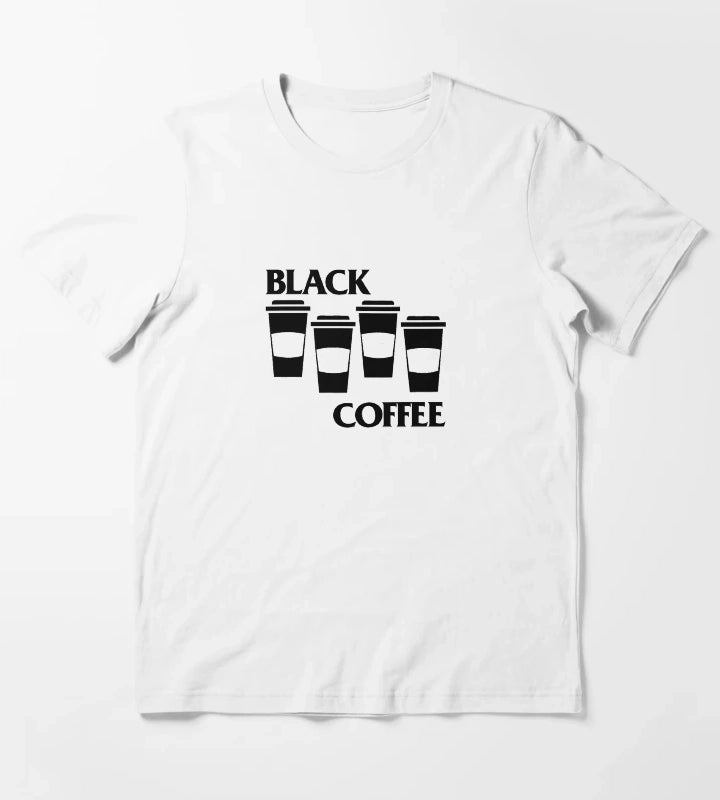 Black Coffee Black Flag parody T-Shirt White