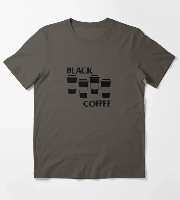 Black Coffee Black Flag parody T-Shirt Dark Grey