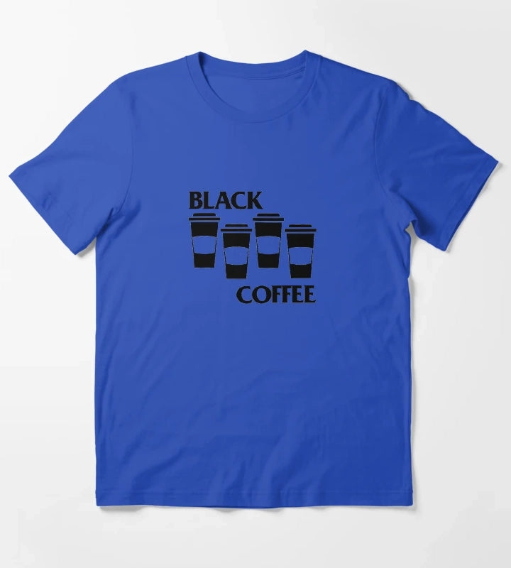Black Coffee Black Flag parody T-Shirt Blue