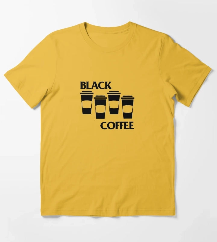 Black Coffee Black Flag parody T-Shirt Yellow