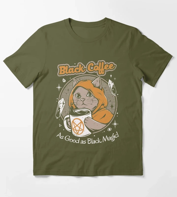 Black Coffee T-Shirt Olive Green