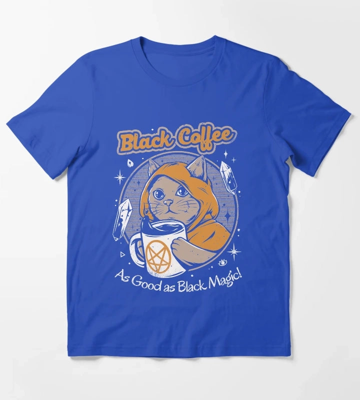 Black Coffee T-Shirt Blue