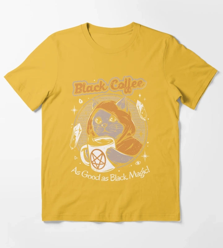Black Coffee T-Shirt Yellow