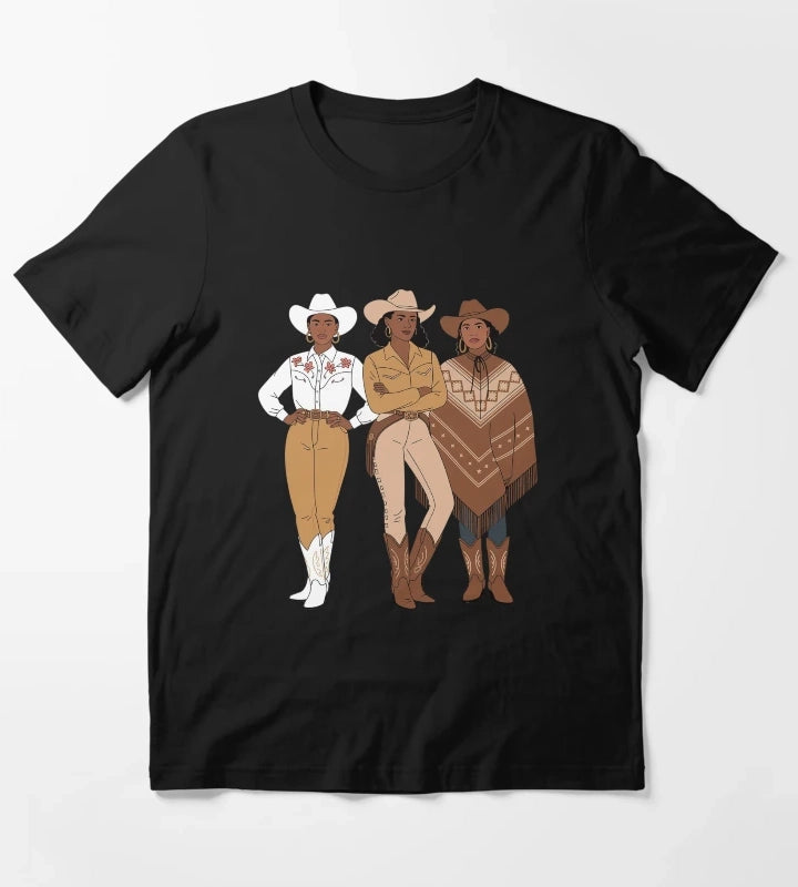 Black Cowgirl Melanin Western Rodeo T-Shirt