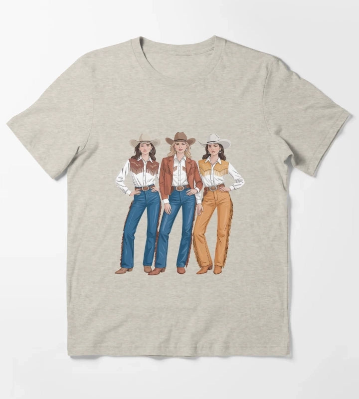 Black Cowgirl Western Rodeo Melanin Cowgirl T-Shirt Cream
