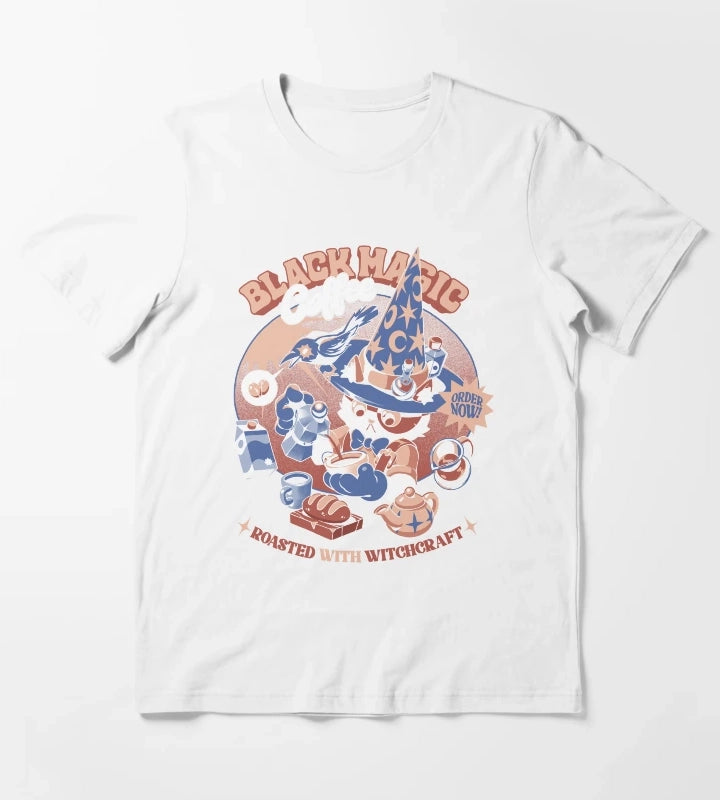 Black Magic Coffee Black T-Shirt White