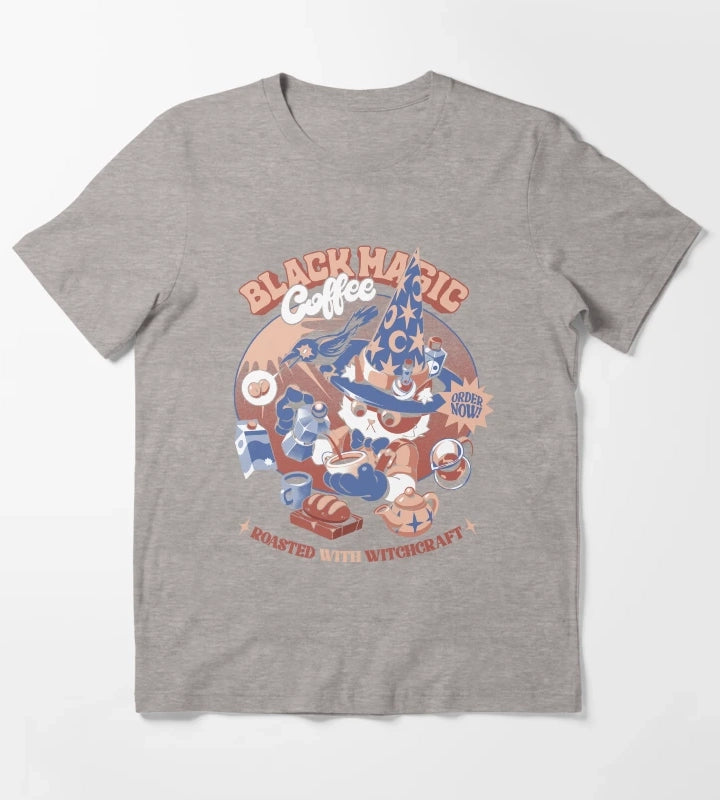 Black Magic Coffee Black T-Shirt Heather Grey