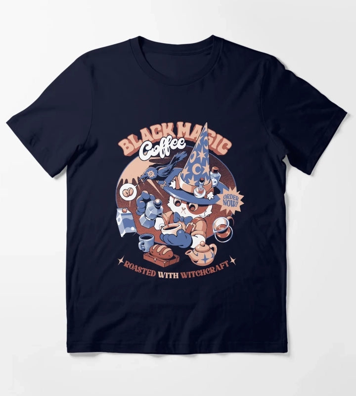 Black Magic Coffee Black T-Shirt Navy