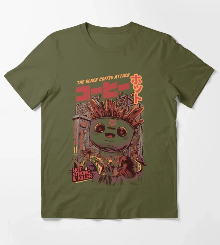 Black Magic Coffee Cream T-Shirt Olive Green